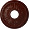Ekena Millwork Tirana Ceiling Medallion (Canopies up to 4 3/4"), 13 7/8"OD x 3 3/4"ID x 1 1/4"P, Brushed Mahogany CM13TIBMF - alternate 1